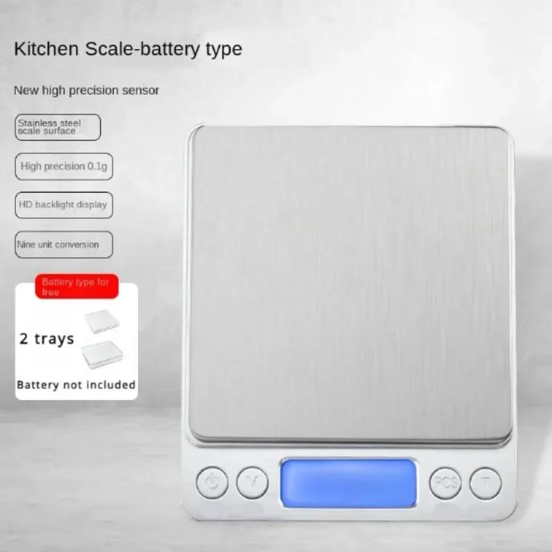 Digital Kitchen Scale with A Capacity of 3000g and A Precision of 0.1g,USB Charging. Home Mini  LCD Display Digital Food Scales.
