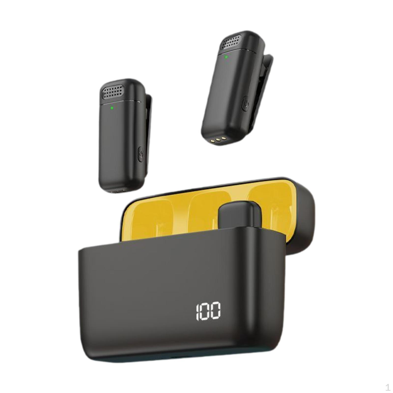 

Мини-петличный микрофон с компактным шумоподавлением для записи видео и трансляции видеоблога Black Yellow Type C