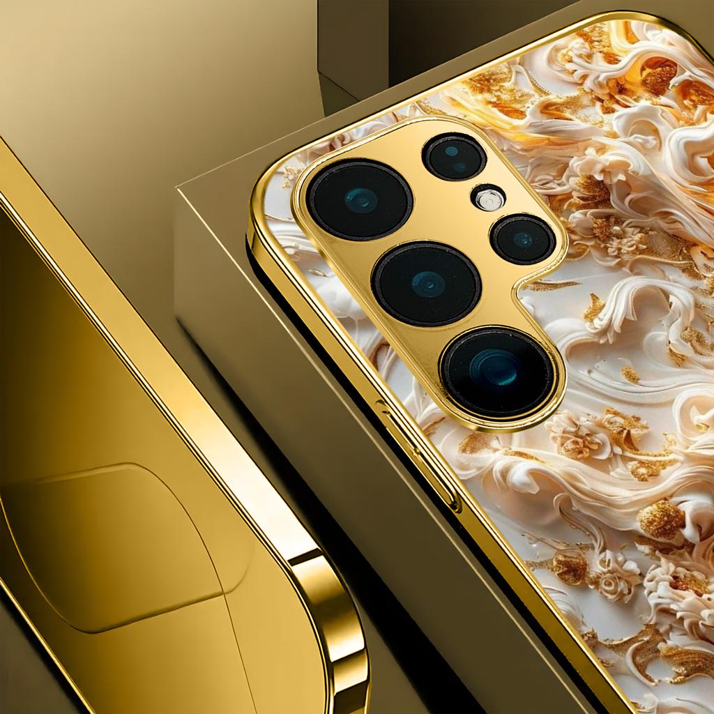 Art luxurious High-end PhoneCase Electroplated Glass TPU PhoneCase for Samsung Galaxy S26 S25 S24 S23 S22 S21 FE,Ultra,Plus
