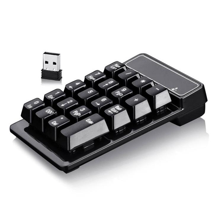Portable Waterproof Wireless 19-Key Digital Keyboard with Mechanical Feel for Financial Accounting and Password Input