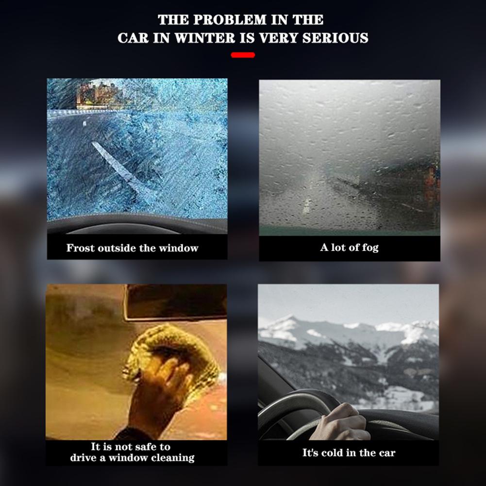 12V Car Heater Demister Defogger Fast Heating Window Windshield Defogging Defrosting Heater for Car Camping Travel Winter