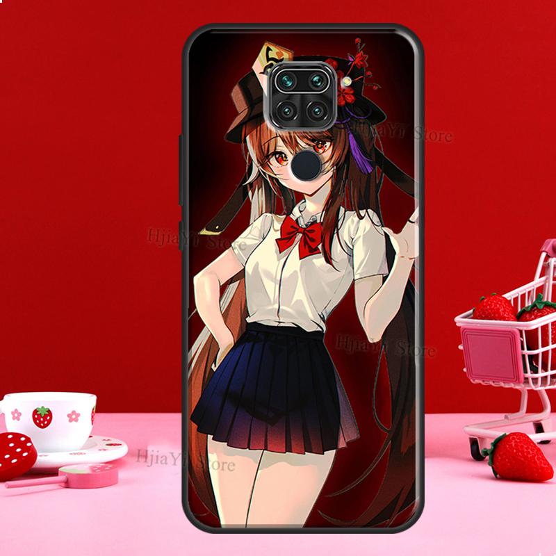 Hu Tao Genshin Impact Case For Xiaomi Redmi Note 11 10 9 8 12 Pro Plus 12S 11S 10S Cover For Redmi 12C 10C 10A 9C