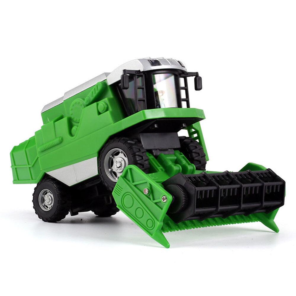1/24 Alloy Combined Wheat Harvester Model Agricultural Tractor Vehicle Sound and Light Suitable for Collection Kids Toys