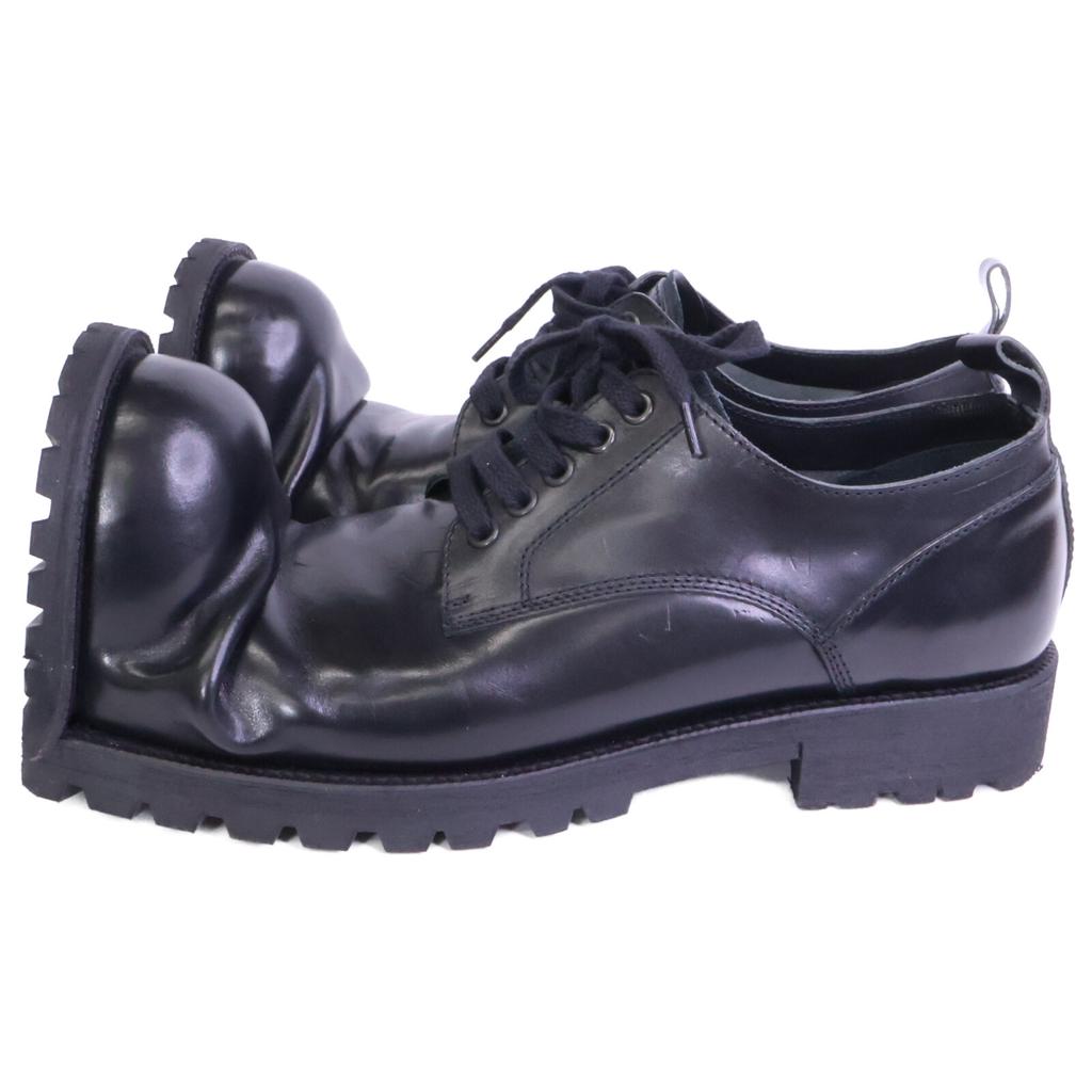 COMMEdesGARCONS HOMME PLUS 25AW xKiDS Love gaiTe PP-K102 Crash Toe Derby shoes 9 blackUsed
