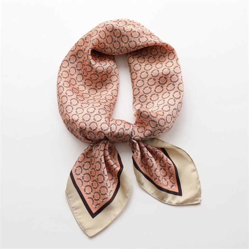 Xiaoxiangfeng silk scarf women's new scarf shawl multi-purpose small square scarf 71cm simulated silk scarf tied hair headscarf