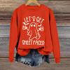 Halloween Sweatshirts For Women Cute Ghost Long Sleeve T Shirt Fashion Sweatshirt
