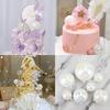 24PCS  Bubble Balls Mini Balloon Cake Topper Pearl Insert Cupcake DIY Decoration for Wedding Anniversary