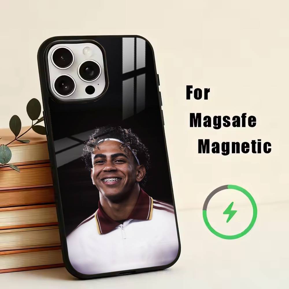

L-Lamine Y-Yamal Phone Case For iPhone17,16,15,14,13,12,11 Plus,Pro Magnetic For Magsafe Wireless Charging iPhone17Promax