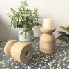 New Natural Marble Travertine Candle Holder Double-sided Design Home Decor Desktop Aromatherapy Stand Christmas Handmade Durable
