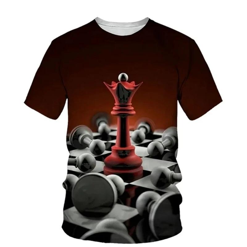 New Design Chess Graphics T-shirt Summer Leisure Fashion Men T-Shirts 3D Print Hip