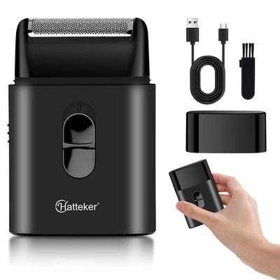 Electric Razor for Men Rechargeable Shaver Waterproof Cordless Razor with Nose Hair Trimmer for Travelling Mini