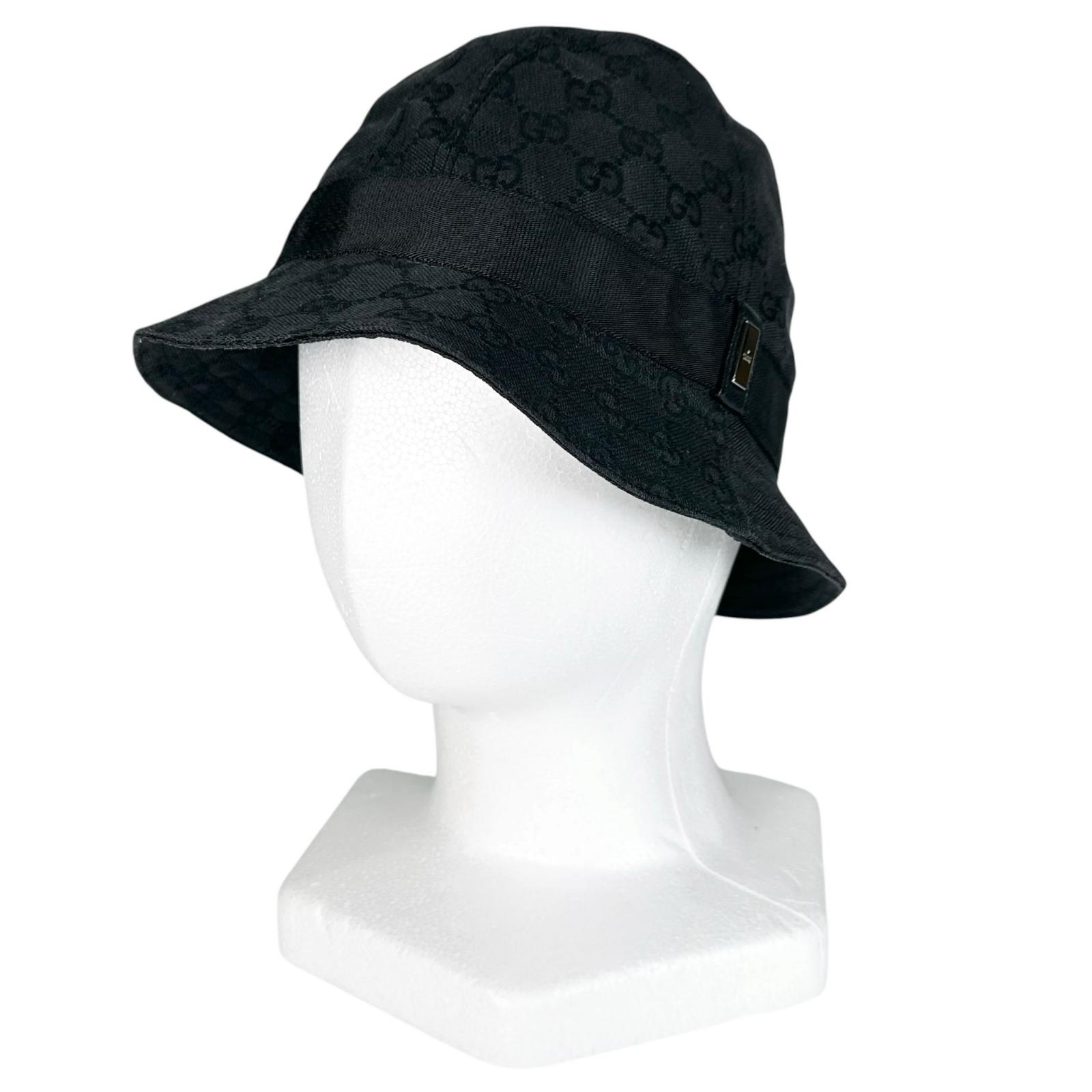 GUCCI GG canvas hat black Women bucket used