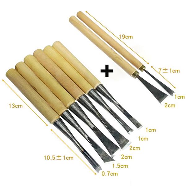 Woodworking Carving Root Carving Tea Tray Base Making Tool Blanking Chisel Set5