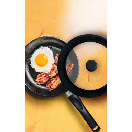 Every U. Silicone Glass Pot Lid, Frying Pan Cover with Steam Vent, Induction and Gas Compatible, PFAS-Free (Compatible with 26cm, 28cm, and 30cm Pots)