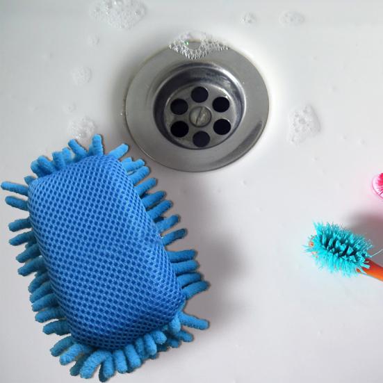 2Pcs Microfiber Shag Cleaning Tool Sponge Whiteboard Eraser for Office