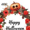 Festive Fall Window Clings Halloween Wreath Wall Stickers, Happy Garland Decals, Retro Autumn Pumpkin Floral Stickers & Rose Waterproof PVC Decor for