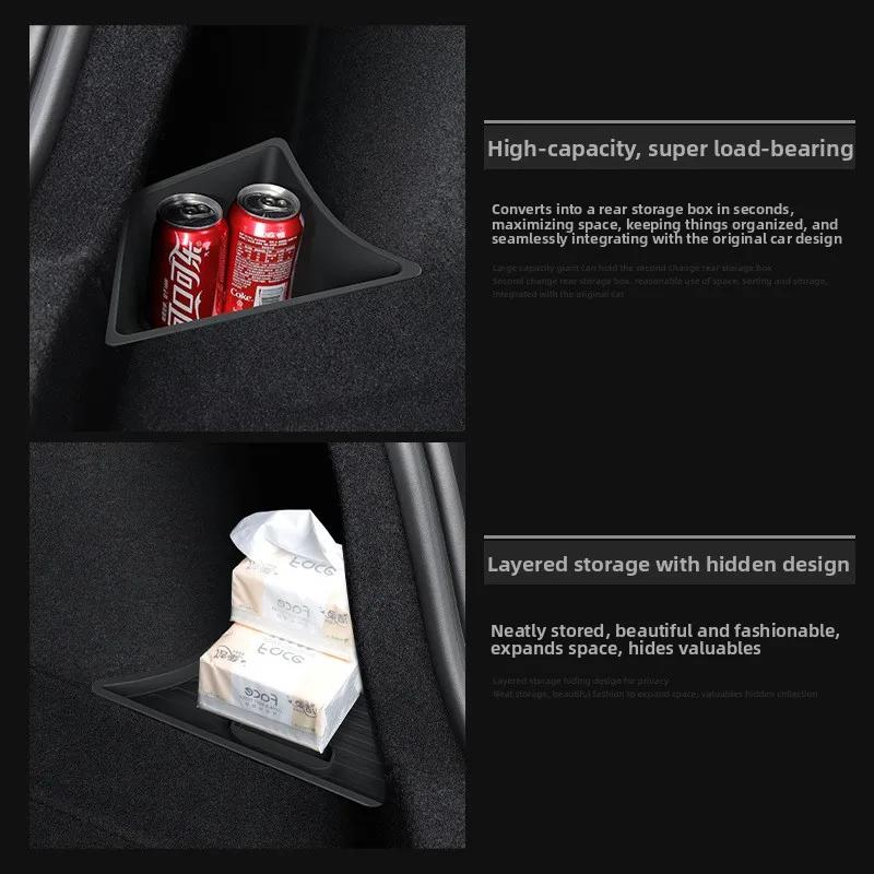 Car Sticker For Tesla Model 3 Y X S Refreshed New Trunk Storage Box Side Storage Box Storage Car Sticker Modification Accessorie