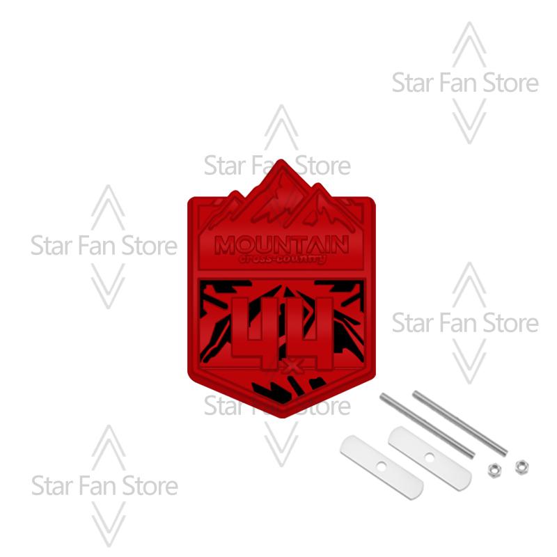 Metal Mountain Cross-country 4X4 Grille Badge Pattern Stickers Car Trunk Body Emblem Decal For Jeep Wrangler Chevrolet Toyota FJ ALW1