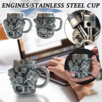 V8 Engine Stainless Steel Cup