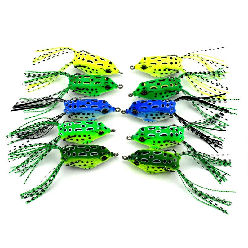 HENGJIA Frog Lure 8g 5.5cm Realistic Fishing Frog with Carbon Hooks Vivid Wobbler Fishing