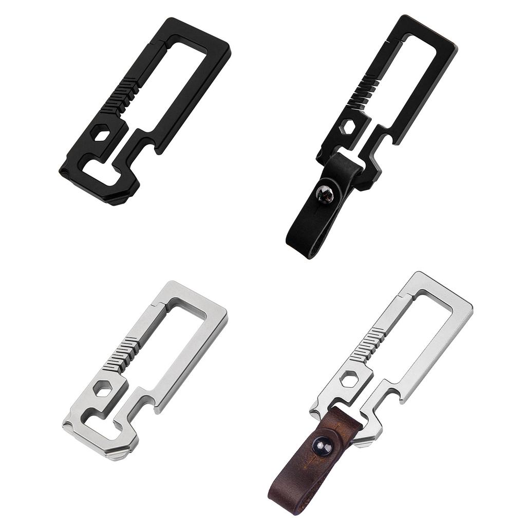 Titaniums Alloy Key Holder with Bottle Opener Screwdriver Waist Hanging Keychain Buckles Outdoor Keychain Accessories