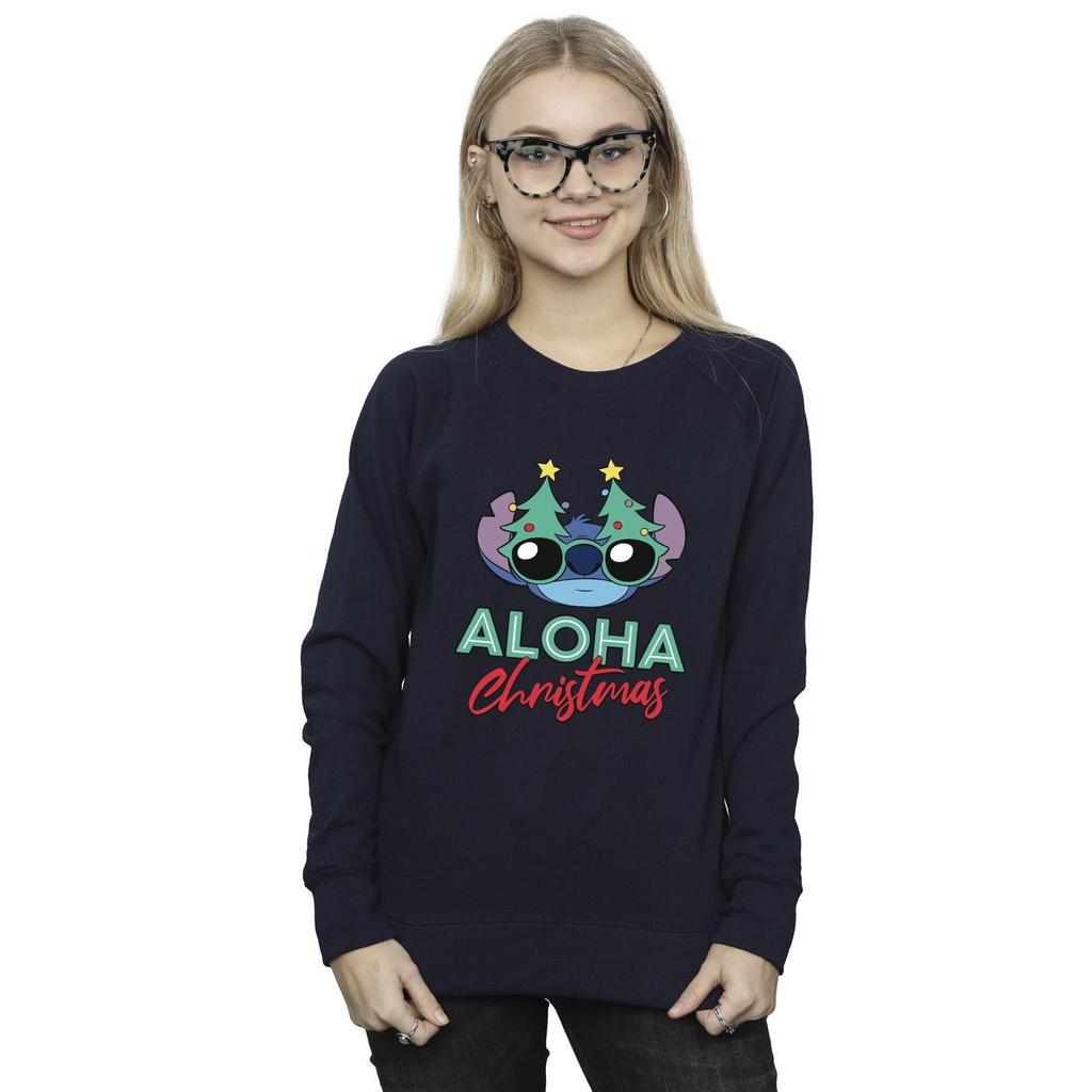 Disney Womens/Ladies Lilo And Stitch Christmas Tree Shades Sweatshirt