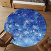 1pc Snowflake Winter Round Chair mat Area Rug - Non-Slip, Floor Mat for Office, Bedroom, and Indoor Decor c1125633