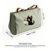 Portable Size Makeup Bag Cat Printed Storage Organizer Simple Cosmetic Pouch  Travel Use
