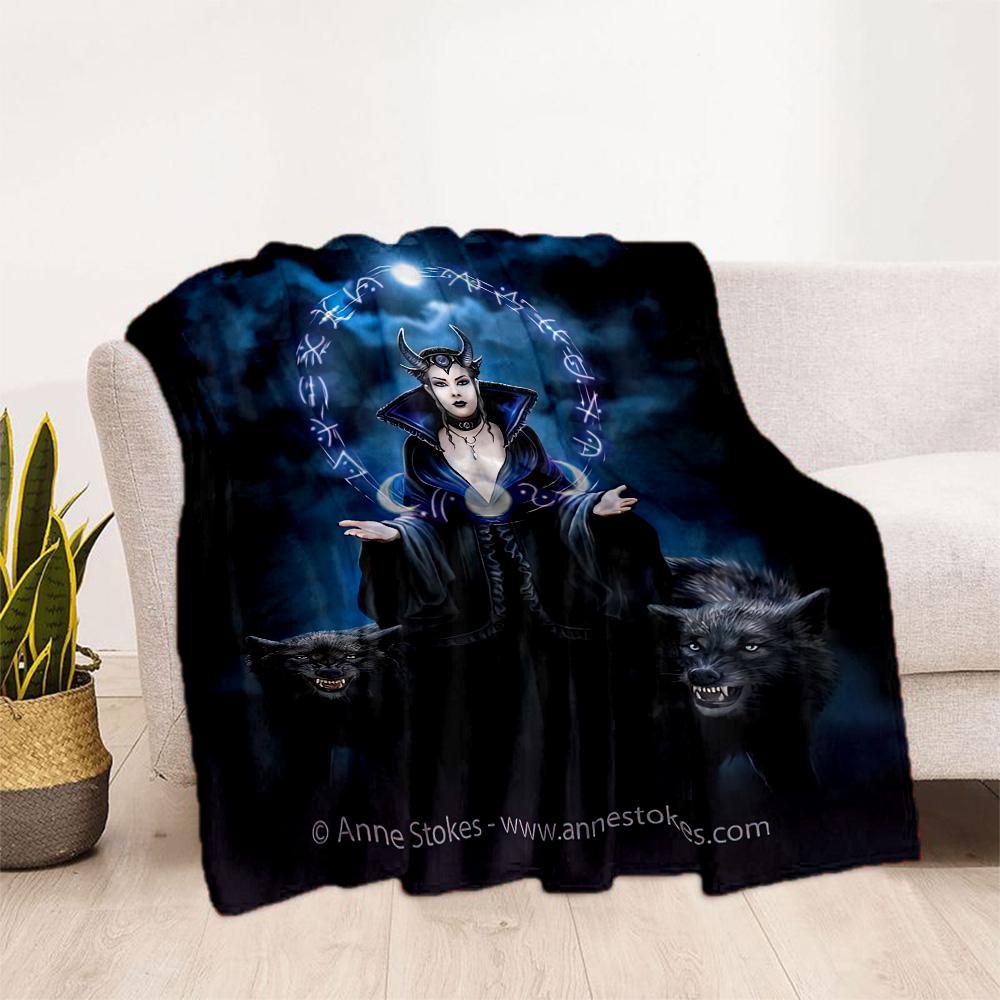 Gothic Style Blanket Soft & Cozy Great for Bed Chair Livingroom Four Seasons Universal Playful Design Suitable for Gifting Relatives and Friends