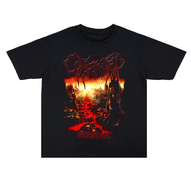2025 Summer Heavy Metal Rock Condemned Band Printed Cotton Men's and Women's T-shirt High Quality Short Sleeve Men Tee
