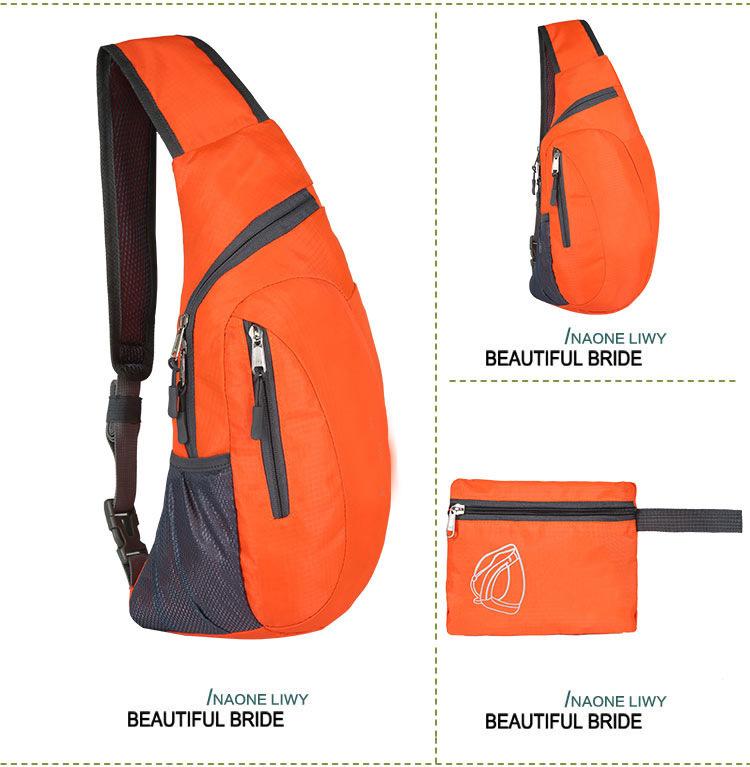 

Men s collapsible chest bag Women s shoulder straddle bag Men s sports outside shoulder bag помаранчевий
