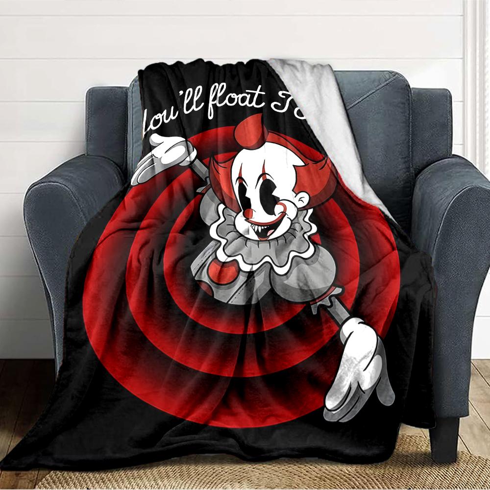 1pc Pennywise3 Blanket, Gift, for Men and Women, Soft Blanket, Good for Sofa Bed Couch Travel, Lightweight Flannel Blanket