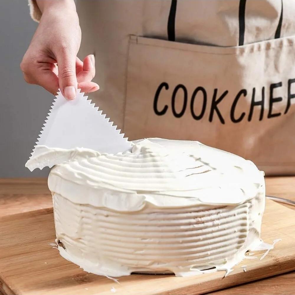 Plastic Cake Scraper Fondant Scraper Spatulas Cake Knife Baking Spatula Slicer Pastry Cutters Tools DIY Baking Pastry Tools
