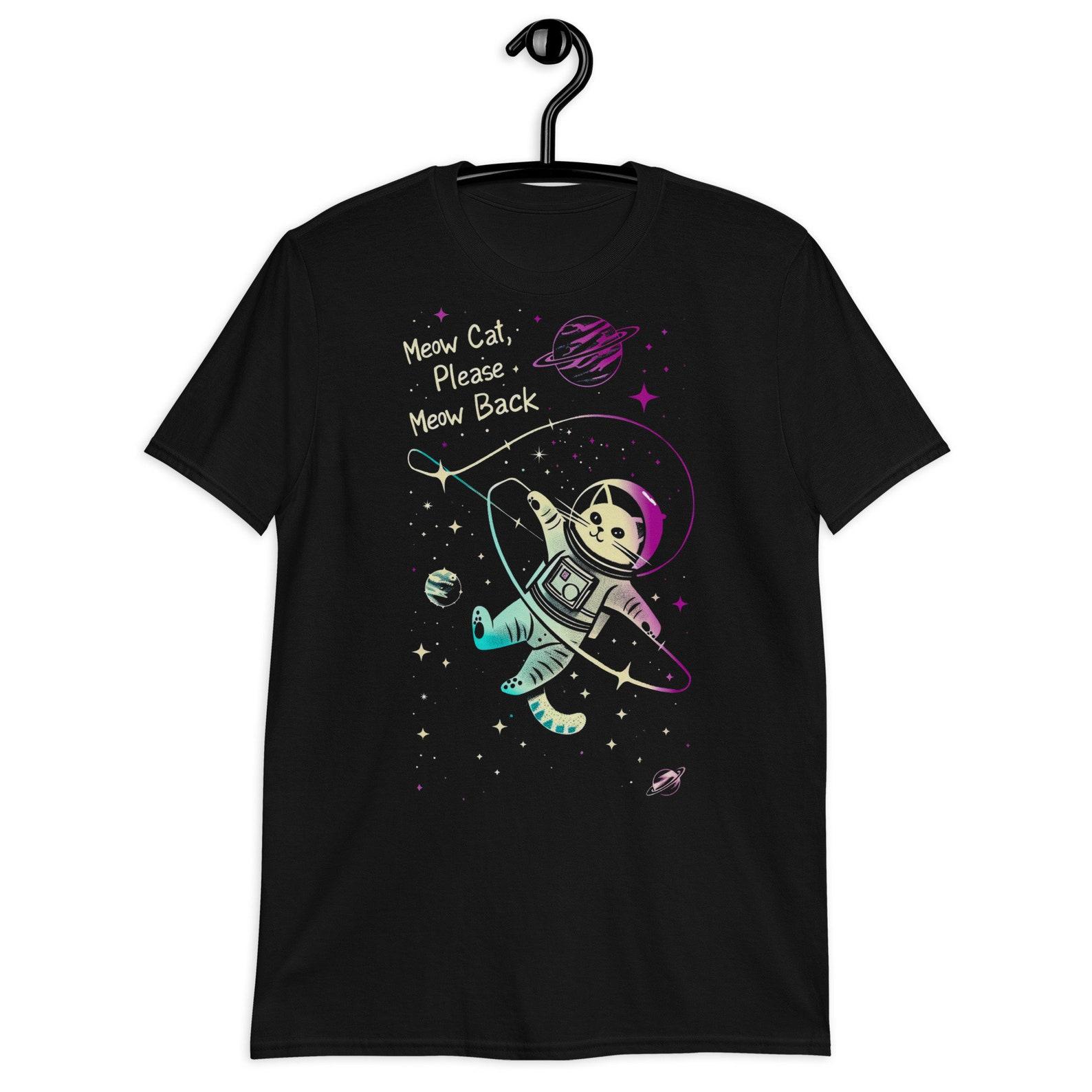 Astronaut Cat T-Shirt: Funny Space Graphic Tee S