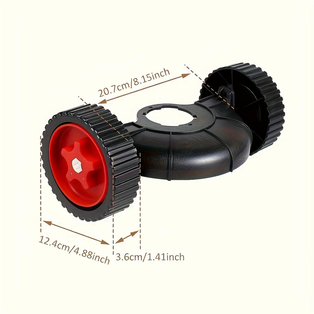 1 Adjustable Trimmer Support Wheel, Lawn Mower Support Wheels Set, Grass Cutter Auxiliary Wheel, Lawn Mower Protective Wheel, Lawn Mower Accessories