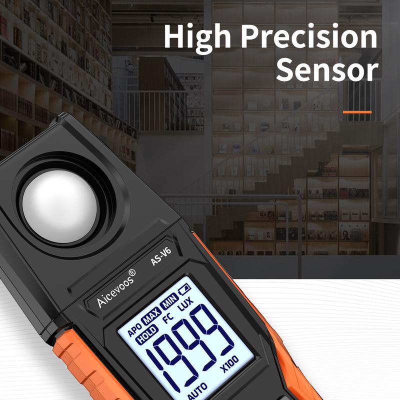 Aicevoos Digital Illuminance Meter,High Precision Handheld Light Meter,Luxmeter Luminance Lux Test,Illuminance Tester,Lux Meter