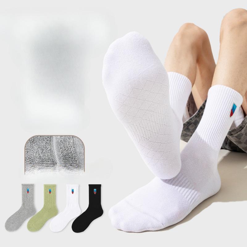 Men's Spring and Autumn Professional Towel Bottom Basketball Sports Embroidered Icon Anti Ball In The Tube Socks