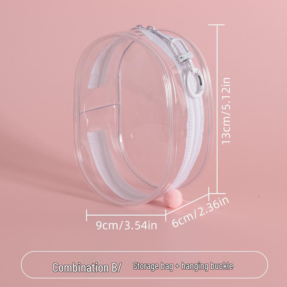 Transparent PVC Doll Display Bag for 10-13cm Plush Dolls