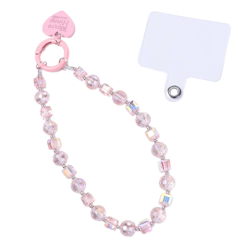 With Clip Crystal Beads Phone Chain Short Anti-lost Mobile Phone Lanyard Bag Charms Beaded Love Phone Pendant