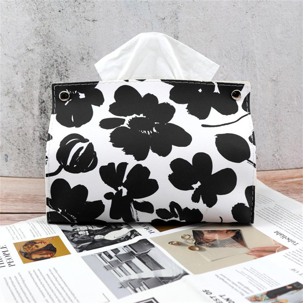 PVC Leather Tissue Box Nordic Home Waterproof Napkin Holder Living Room Storage Box Kitchen Office Desktop Tissue Paper Box 2025