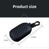 Zipper Key Pouch Leather Keys Organizer Durable Car Key Case
