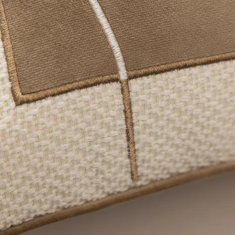 Modern Simple Fabric Sofa Backrest Pillow Soft Decoration Designer Model Room Bedroom Bedside Cushion Cover Pillow Cover
