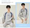 Herren Herbst Unterwäsche mit Fleecefutter: Teenager Schüler Winter Wärme Set
