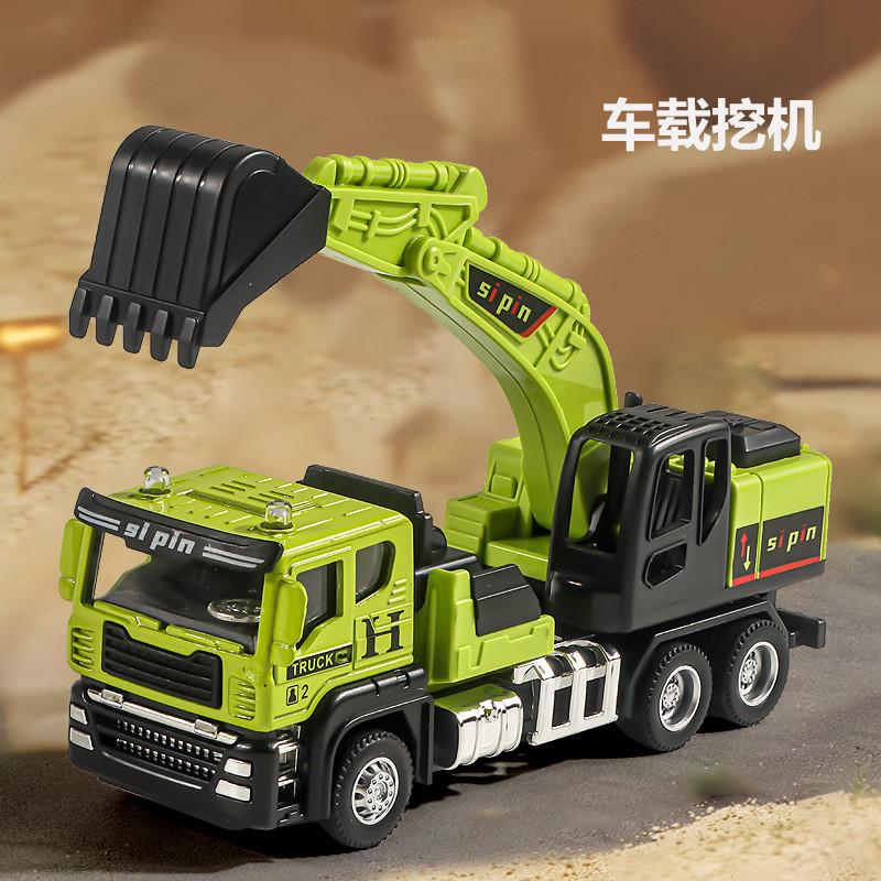 Inertia Alloy Crane Dump Truck Excavator Model For Kids Engineering Vehicle Play