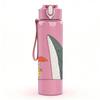 1PC Shark Rain Umbrella Cartoon 750ml Color Plastic Sports Water Bottle Leakproof Flip Straw Lid Suitable for Sports Office Home Use