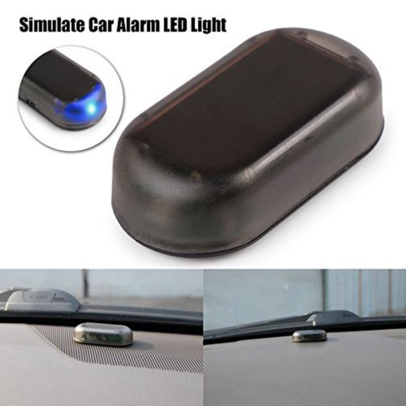 Car Alarm Device Solar Power Simulated Dummy Alarm Warning Anti-Theft LED Flashing Security Light