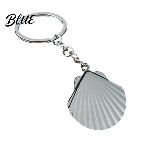 Zinc Alloy Key Holder Beach Shell Keychain Shape Metal Decorative Backpack Charms Ring Handbags Backpacks Car Chain Theme Keychain