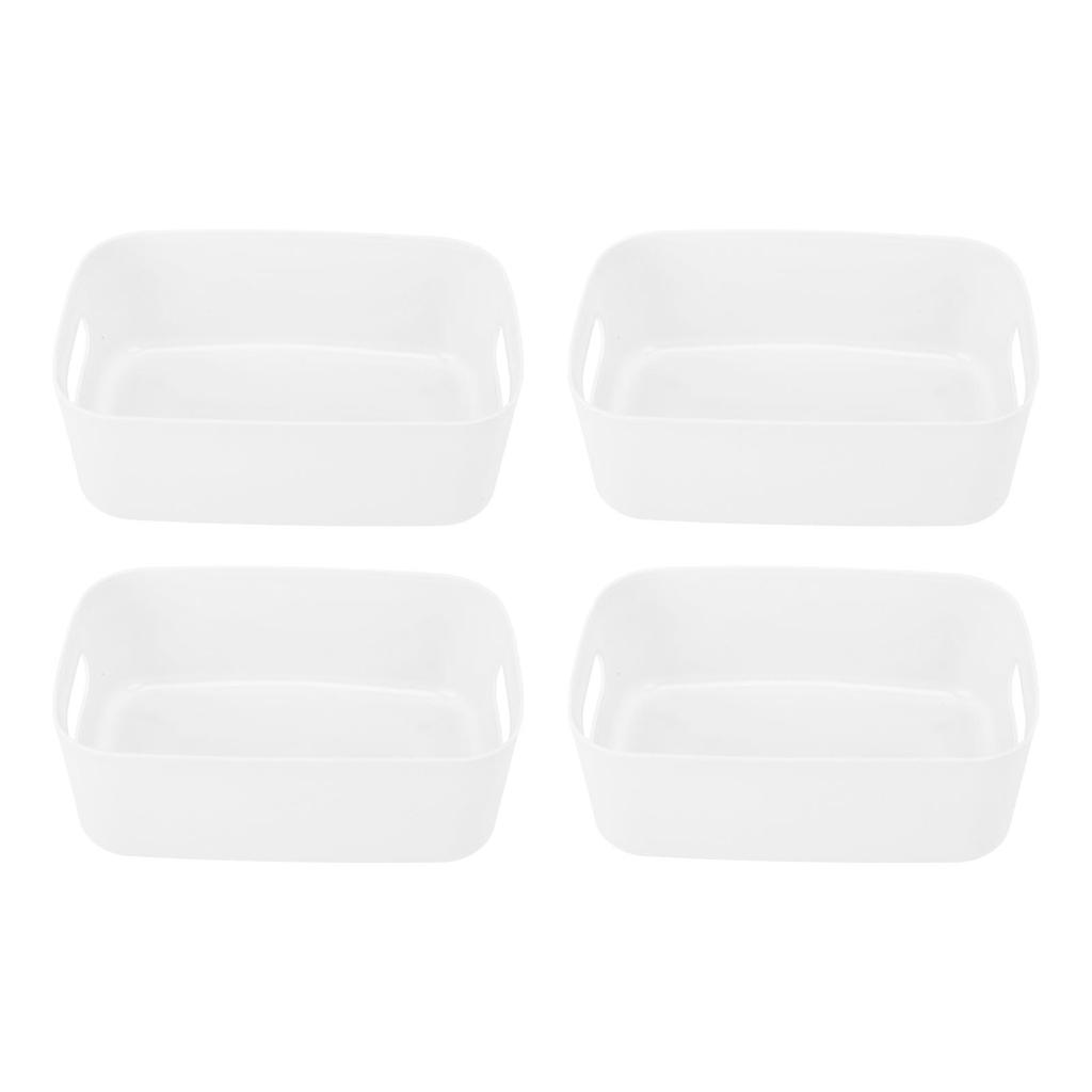 10 STÜCKE Schrankbox Mini Organizer Behälter PP Seitengriff Abgerundete Kante Modern Vielseitige Aufbewahrungskörbe