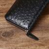 New Ostrich Pattern Men's Handbag Long Fashion Suit Clip Wallet Multi Functional Storage Bag Trendy