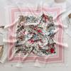 Spring and Summer Graffiti Flowers 71 * 71 Square Scarf Travel Sunscreen Headscarf Practical High-end Scarf for Mother